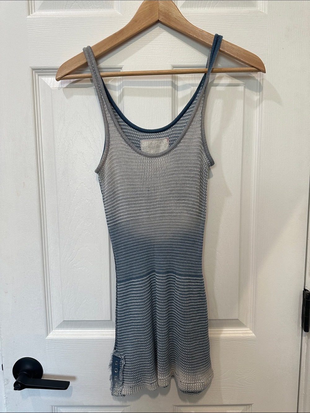 We The Free Gray to Blue Ombre Knit Tank Top
